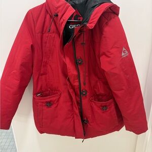 Gerry Weber Red and Black Insulated Jacket with Logo Patch